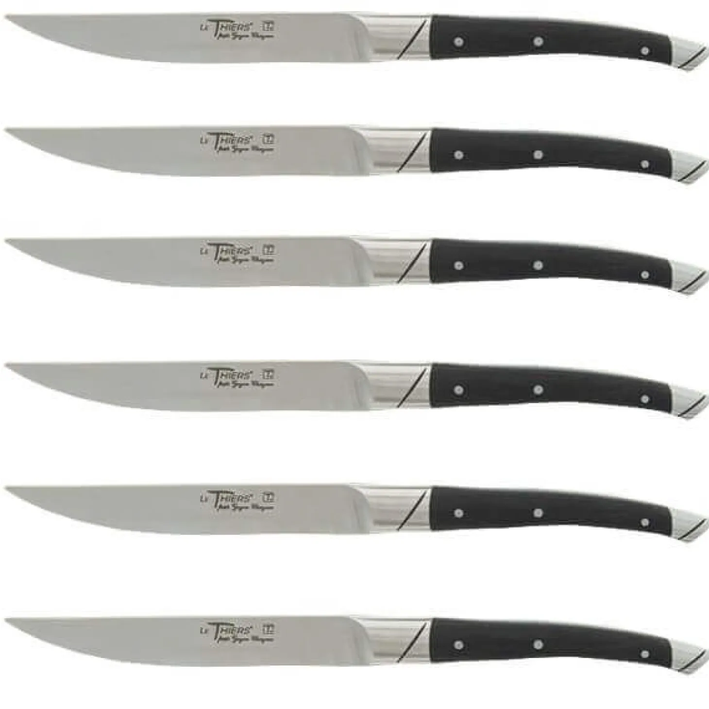 Coffret 6 couteaux de table Avantage Le Thiers Goyon-Chazeau manches en ébène