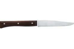Coffret 4 couteaux de table Opinel Facette manche frêne sombre lame 11cm inox lisse