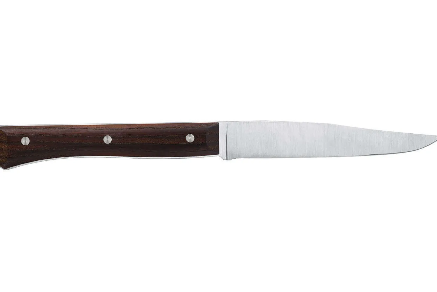 Coffret 4 couteaux de table Opinel Facette manche frêne sombre lame 11cm inox lisse