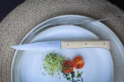 Coffret 4 couteaux de table Opinel Facette manche frêne lame 11cm inox lisse