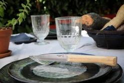 Coffret 4 couteaux de table Opinel Facette manche frêne lame 11cm inox lisse