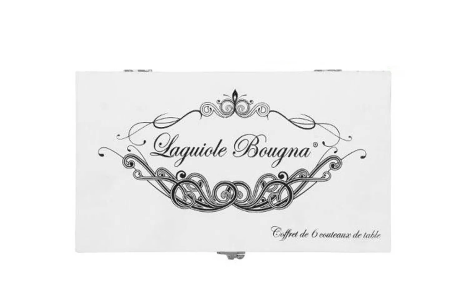 Coffret 6 couteaux de table Prestige Laguiole Bougna manches en os ouvragés