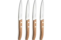 Coffret 4 couteaux d'office dentelés Lou Laguiole Util FOREST bois nature