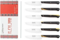 Coffret 6 couteaux d'office Le p'tit tradi Goyon-Chazeau 10cm manche grenadille