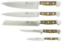 Coffret 5 couteaux forgés Güde Alpha Chêne