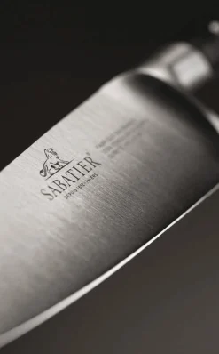 Coffret 3 couteaux forgés Sabatier Edonist acier inox manche noir