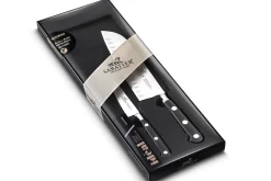 Coffret 2 couteaux français SABATIER Idéal Inox 100% forgé Santoku+Office