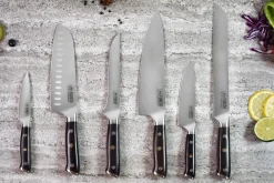 Coffret 3 couteaux Fukito Ebène X50 Chef + Universel + Office
