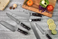 Coffret 3 couteaux Fukito Ebène X50 Chef + Universel + Office