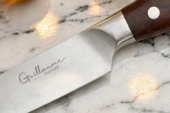 Coffret 3 couteaux Guillaume Leonard Cuistot acier inoxydable et santal rouge Chef + Office + Universel