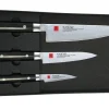 Coffret 3 couteaux japonais Kasumi Standard lames Damas