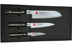 Coffret 3 couteaux japonais Kasumi Standard lames Damas