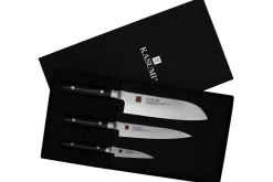 Coffret 3 couteaux japonais Kasumi Standard lames Damas