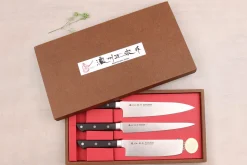 Coffret 3 couteaux japonais Satake Cutlery ABS sujihiki + chef + nakiri