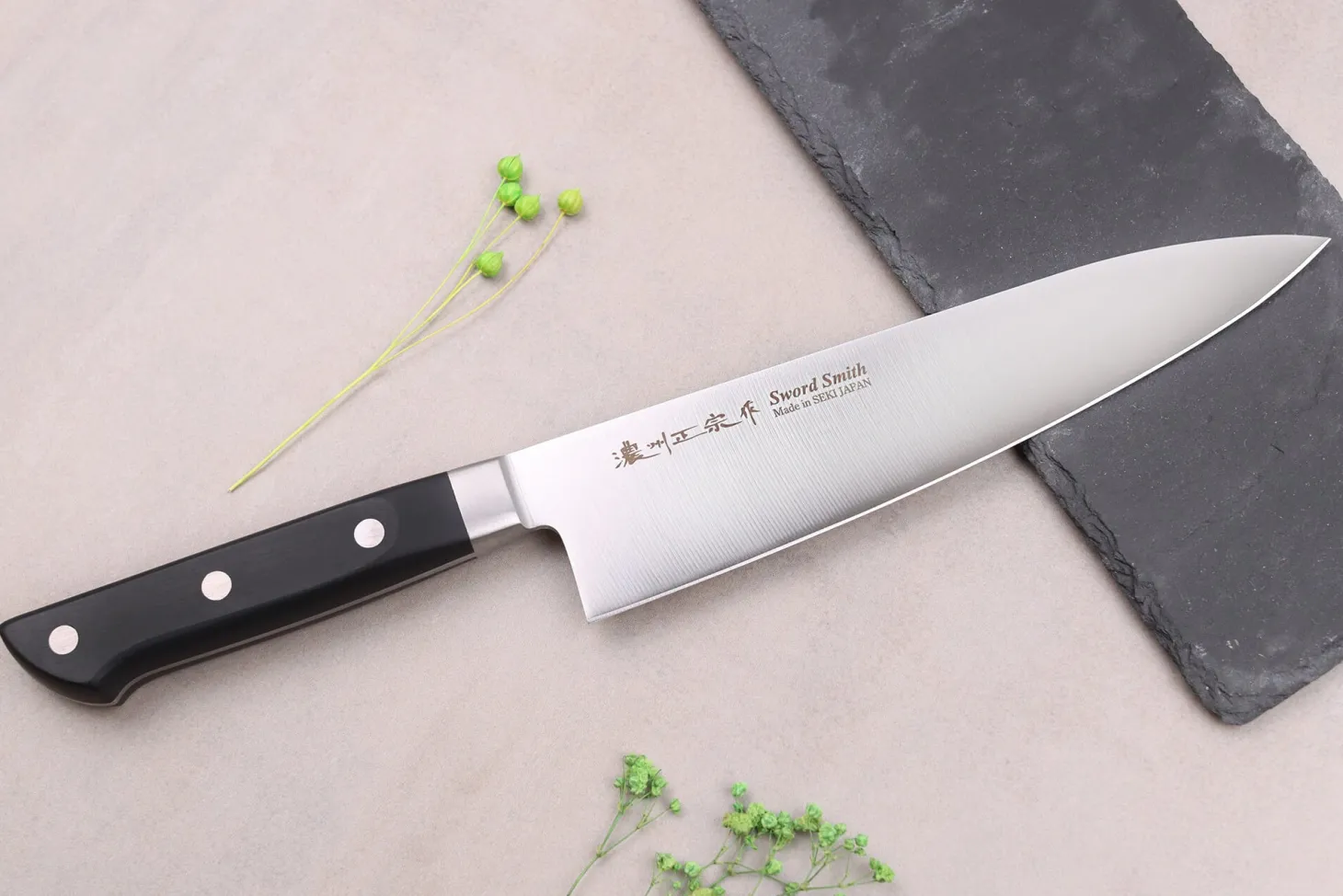 Coffret 3 couteaux japonais Satake Cutlery ABS chef + santoku + office