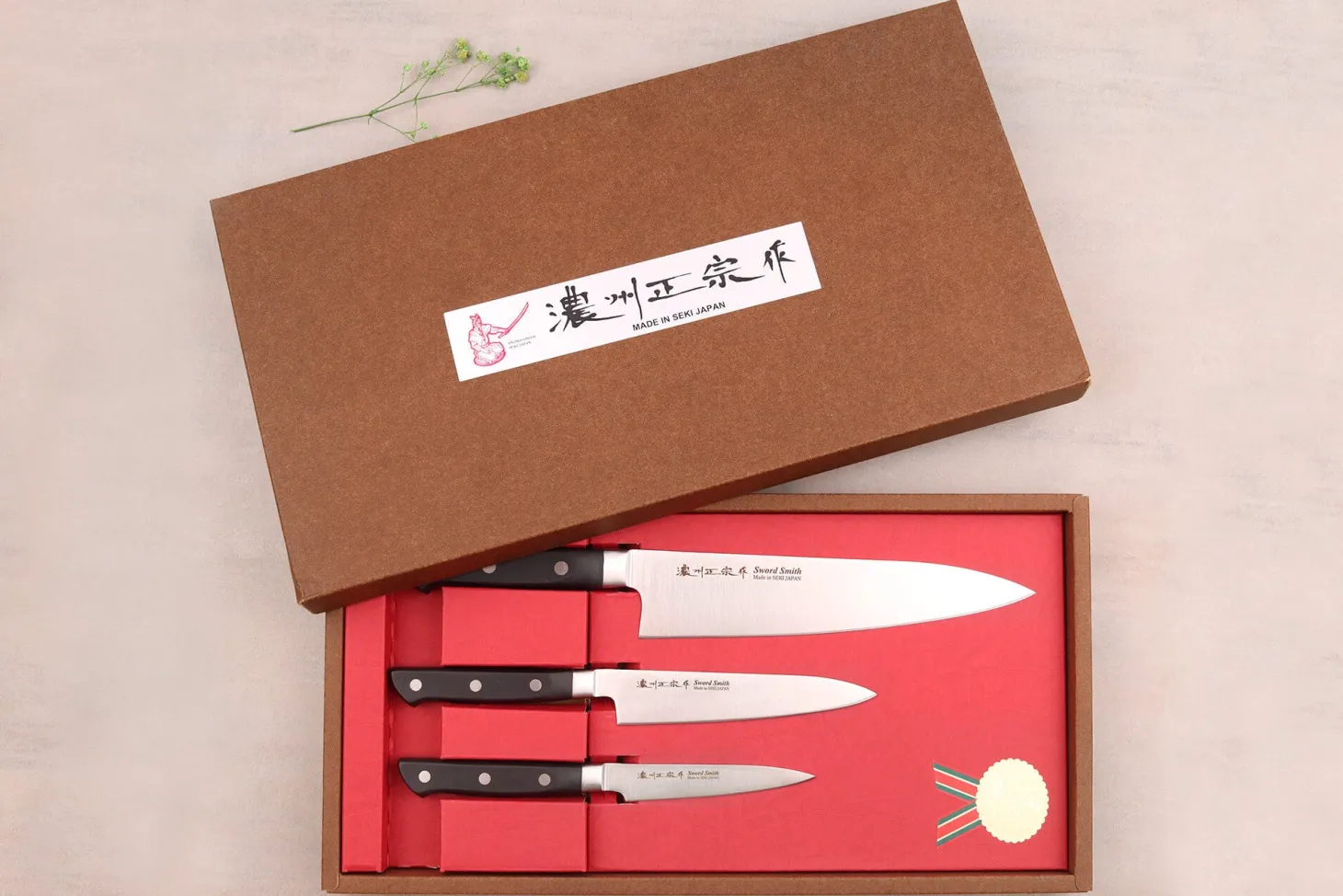 Coffret 3 couteaux japonais Satake Cutlery ABS chef + universel + office