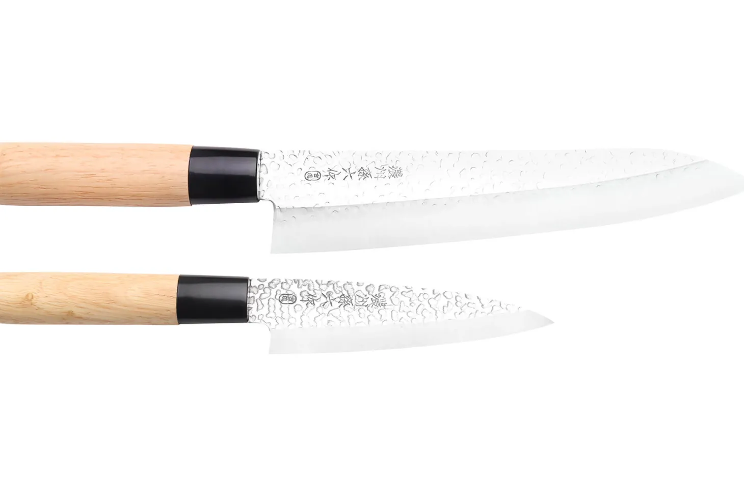 Coffret 2 couteaux japonais Satake Cutlery Tsuchime chef + deba