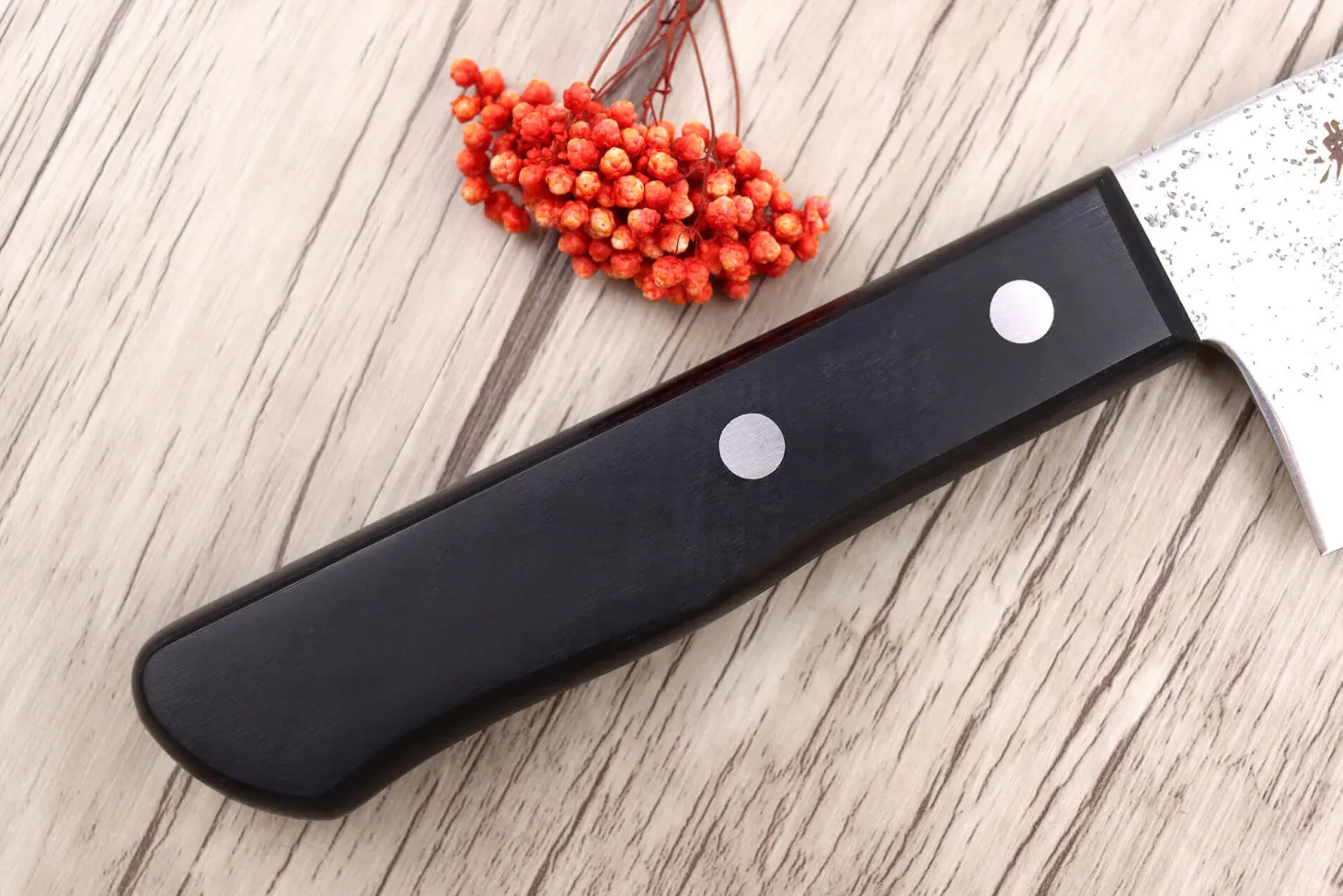 Coffret 3 couteaux japonais Satake Cutlery Nashiji santoku + nakiri + office
