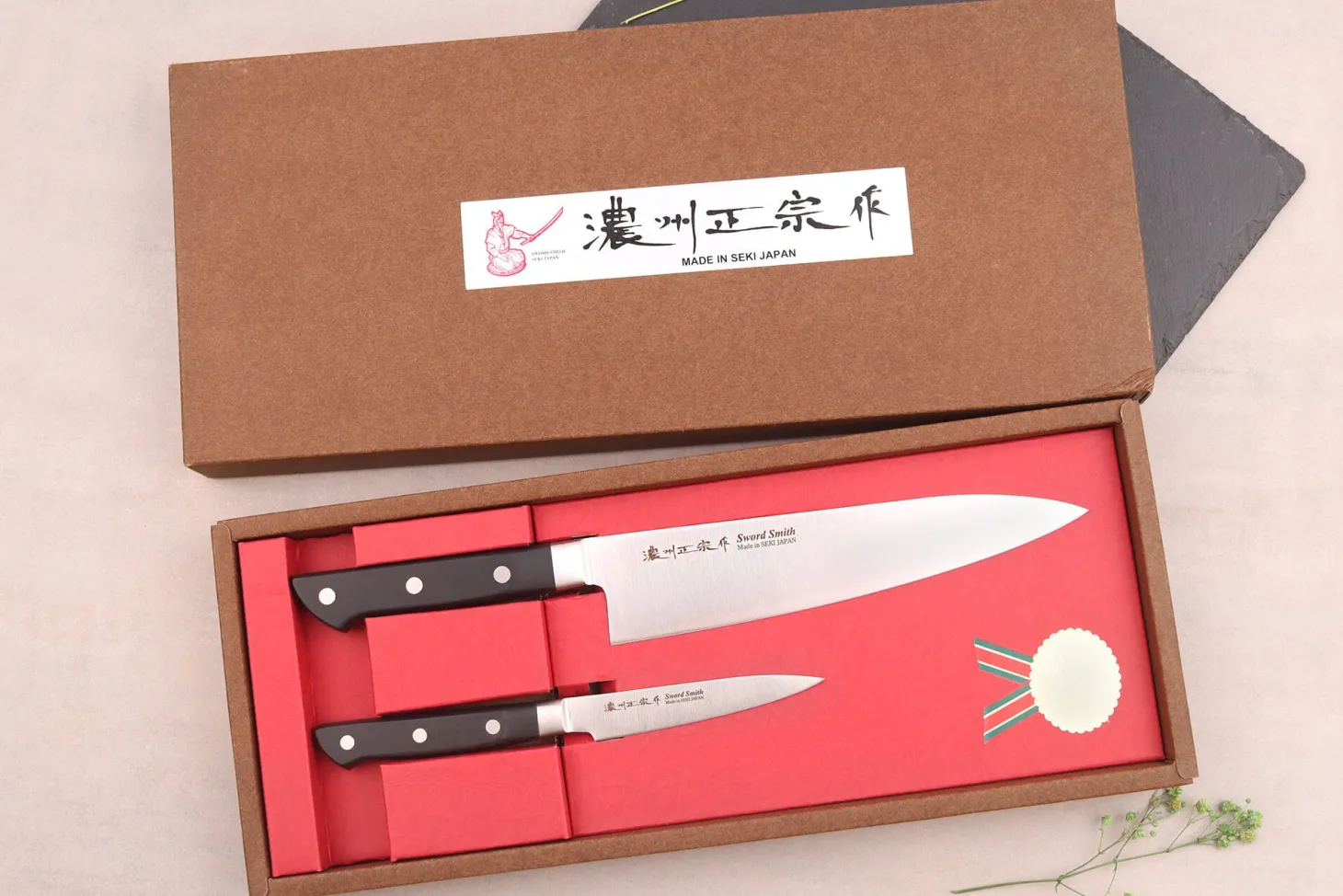 Coffret 2 couteaux japonais Satake Cutlery ABS chef 21cm + office 9cm