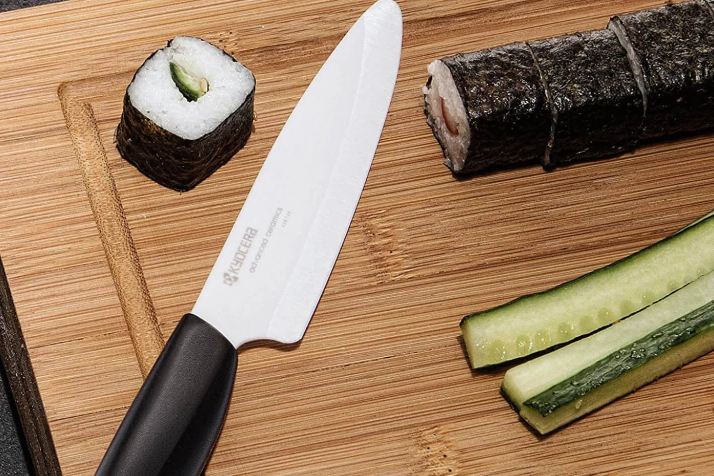 Coffret 3 couteaux Kyocera céramique santoku + office + petit office