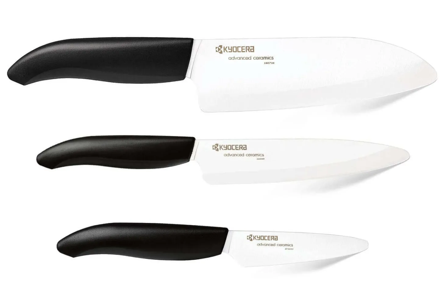 Coffret 3 couteaux Kyocera céramique santoku + office + petit office