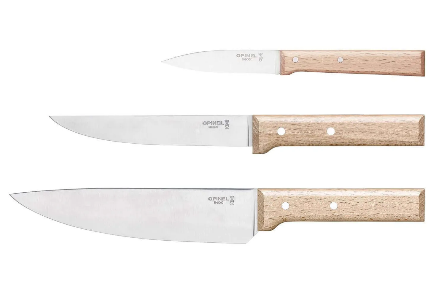 Coffret 3 couteaux Opinel Parallèle Office + Découper + Chef