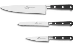 Coffret 3 couteaux SABATIER Idéal Inox 100% forgé et français