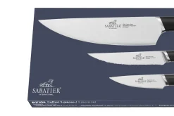 Coffret 3 couteaux Sabatier International Pyxis Office 9cm + Universel 12cm + Chef 20cm