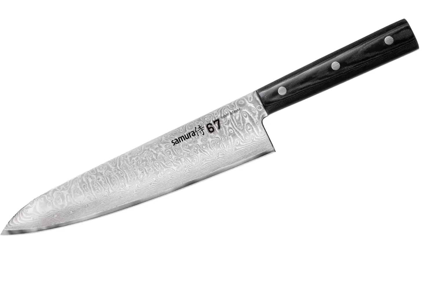 Coffret 3 couteaux Samura Damascus 67 damas VG10 Office + Universel + Chef