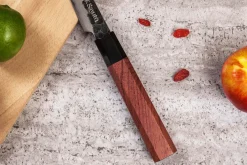 Coffret 2 couteaux Sayuto Séquoia San Mai Santoku + Office