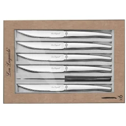 Coffret 6 couteaux à steak dentelés LOU LAGUIOLE Jet tout inox