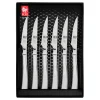 Coffret 6 couteaux à steak Icel lame microdentée 9cm tout inox