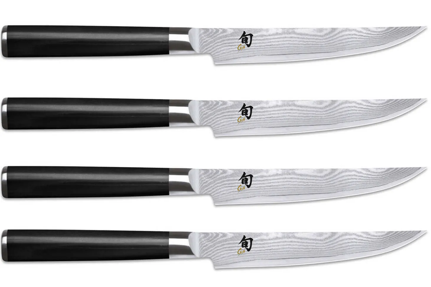 Coffret 4 couteaux à steak japonais Shun Classic lames 12,5cm