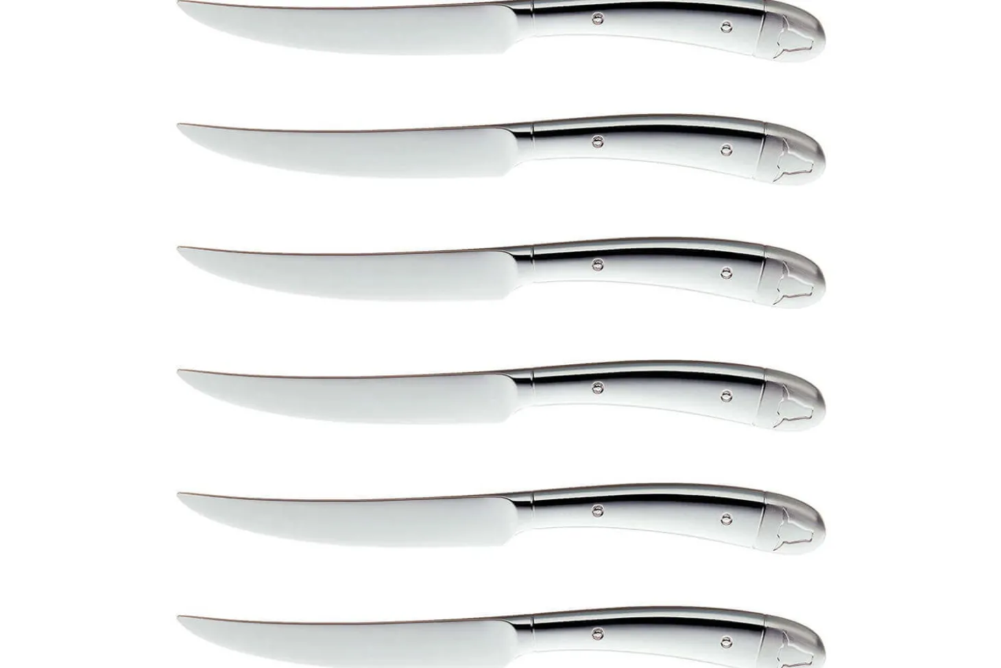 Coffret 6 couteaux à steak monobloc WMF Geschenkide acier inox 18/10 lame dentée
