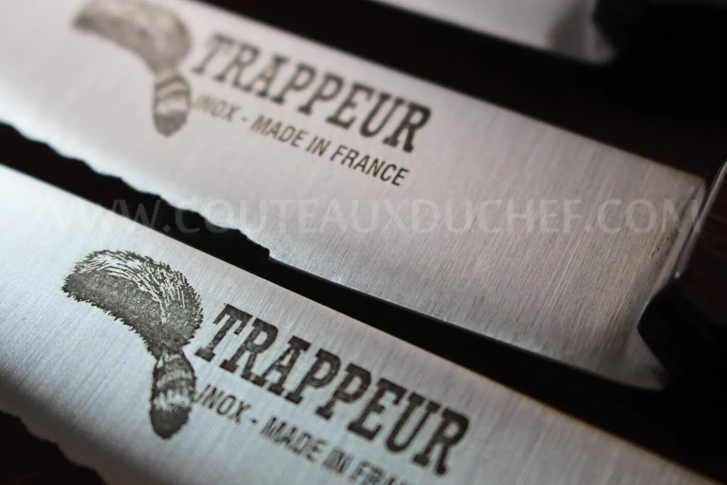 Coffret 6 couteaux à steak Trappeur Au Nain lames dentelées - Qualité française
