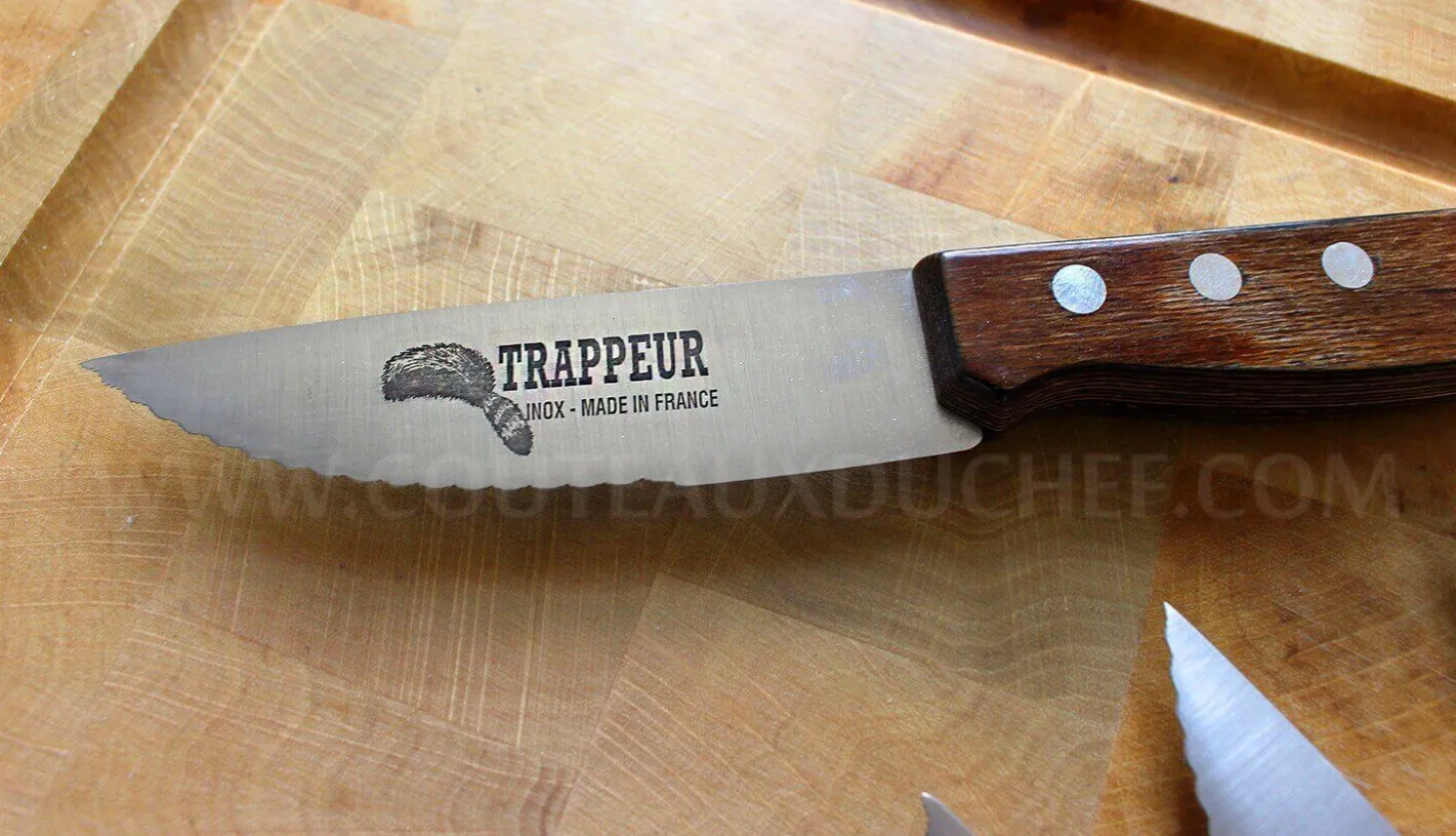 Coffret 6 couteaux à steak Trappeur Au Nain lames dentelées - Qualité française