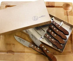 Coffret 6 couteaux à steak Trappeur Au Nain lames dentelées - Qualité française