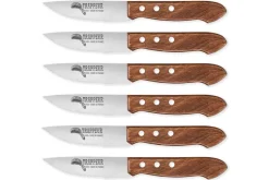 Coffret 6 couteaux à steak Trappeur Au Nain lames dentelées - Qualité française