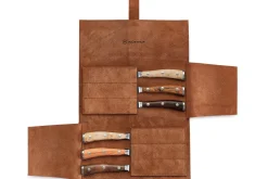 Coffret 6 couteaux à steak Wüsthof Ikon forgés 12cm avec pochette en cuir
