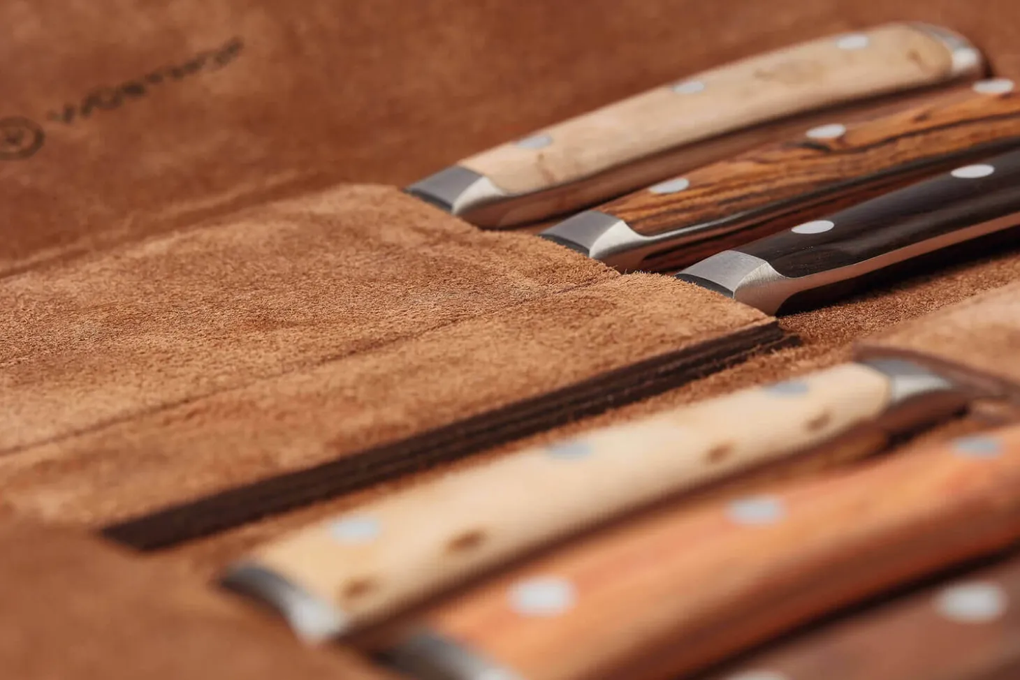 Coffret 6 couteaux à steak Wüsthof Ikon forgés 12cm avec pochette en cuir