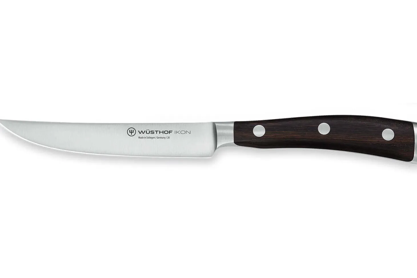 Coffret 4 couteaux à steak Wüsthof Ikon forgés 12cm manches en bois de grenadille