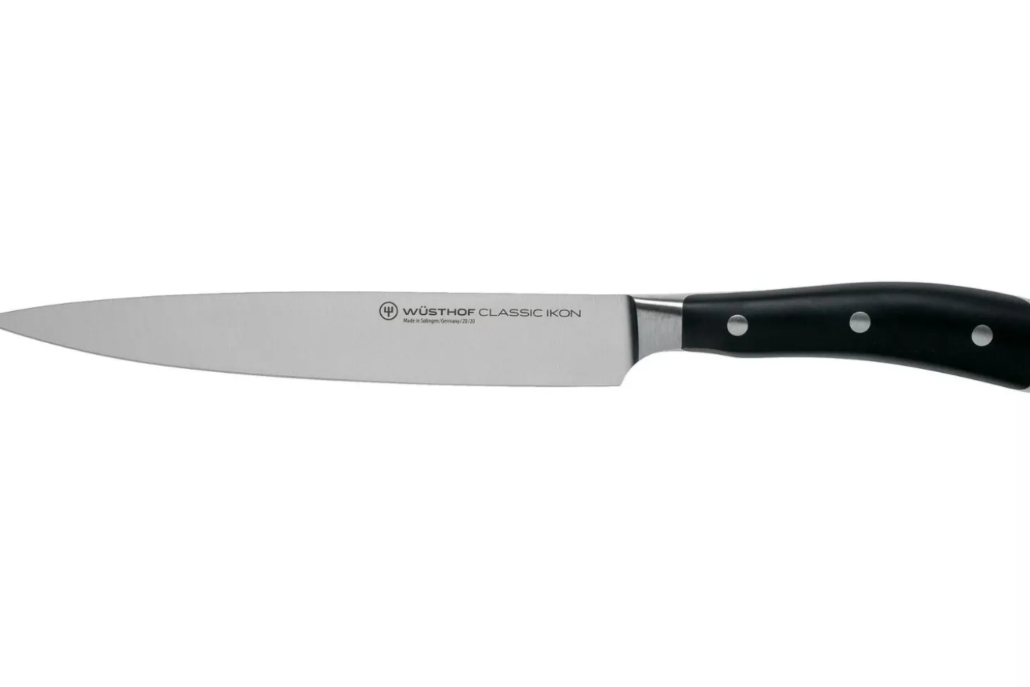 Coffret 3 couteaux Wüsthof Classic Ikon forgés - office 9cm + tranchelard 20cm + chef 20cm