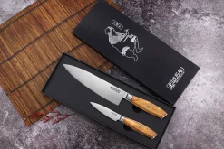 Coffret 2 couteaux Wusaki Fujiko 10CR damas Chef + Office
