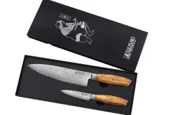 Coffret 2 couteaux Wusaki Fujiko 10CR damas Chef + Office