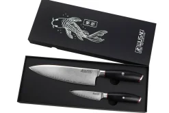 Coffret 2 couteaux Wusaki Fujiko Black 10CR Chef + Office