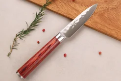 Coffret 2 couteaux Wusaki Pakka X50 pakkawood Santoku + Office