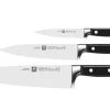 Coffret 3 couteaux Zwilling Professionnals S forgés Office + Trancheur + Chef