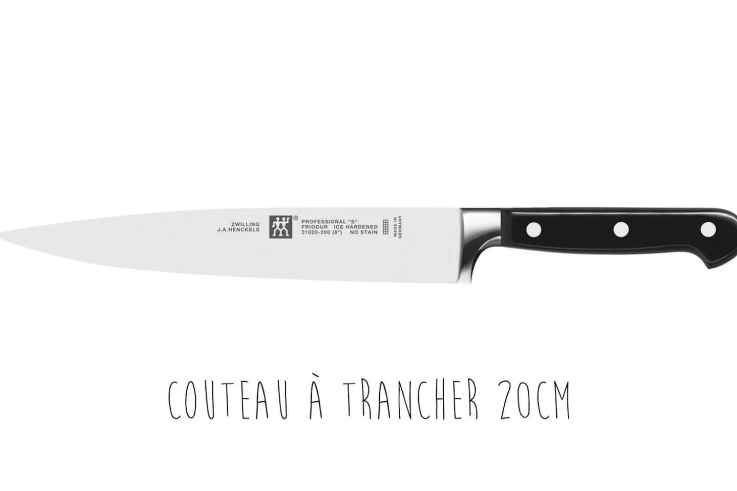 Coffret à découper Zwilling Professional S forgé Fourchette à viande et couteau à trancher