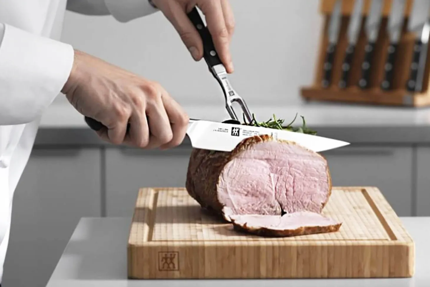 Coffret à découper Zwilling Professional S forgé Fourchette à viande et couteau à trancher