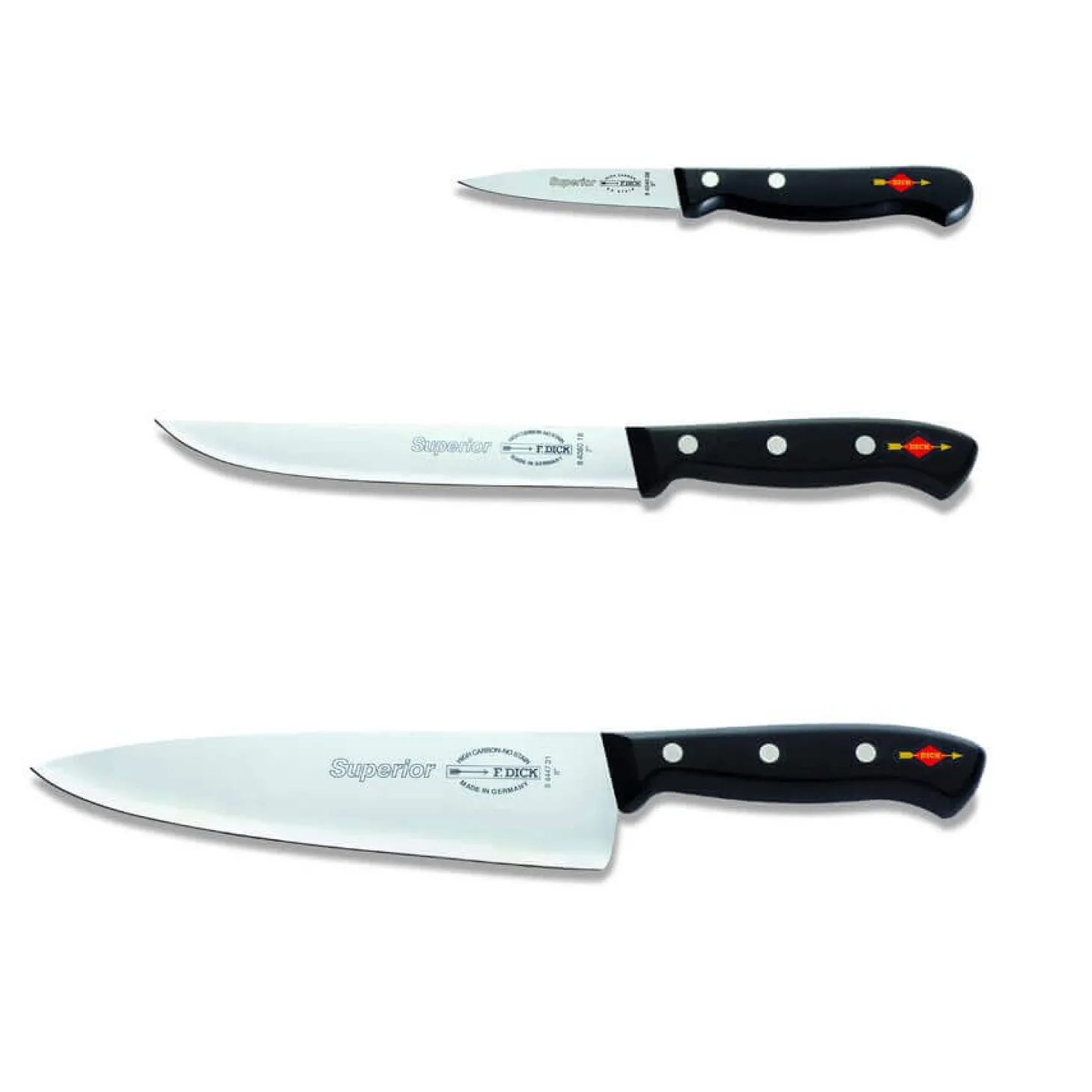 Coffret de 3 couteaux de cuisine pro DICK SUPERIOR chef+universel+office